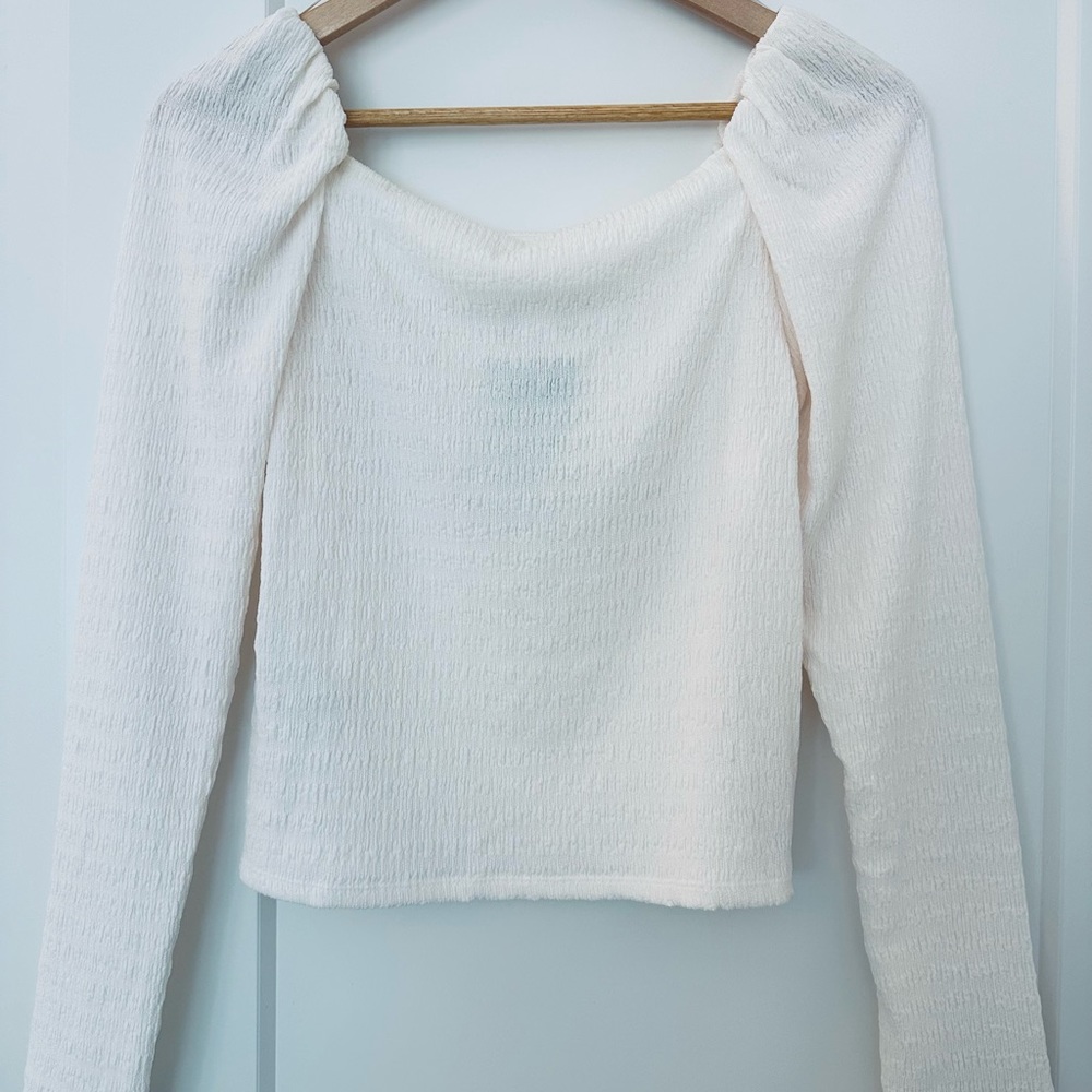 Elegant Cream Long Sleeve Top